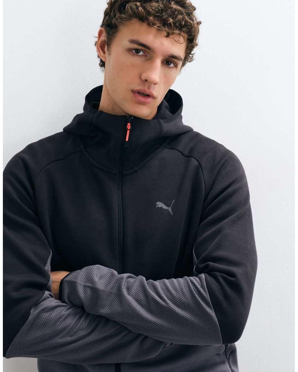 PUMA Blue Tech Elevated Slim Full-Zip Hoodie for men