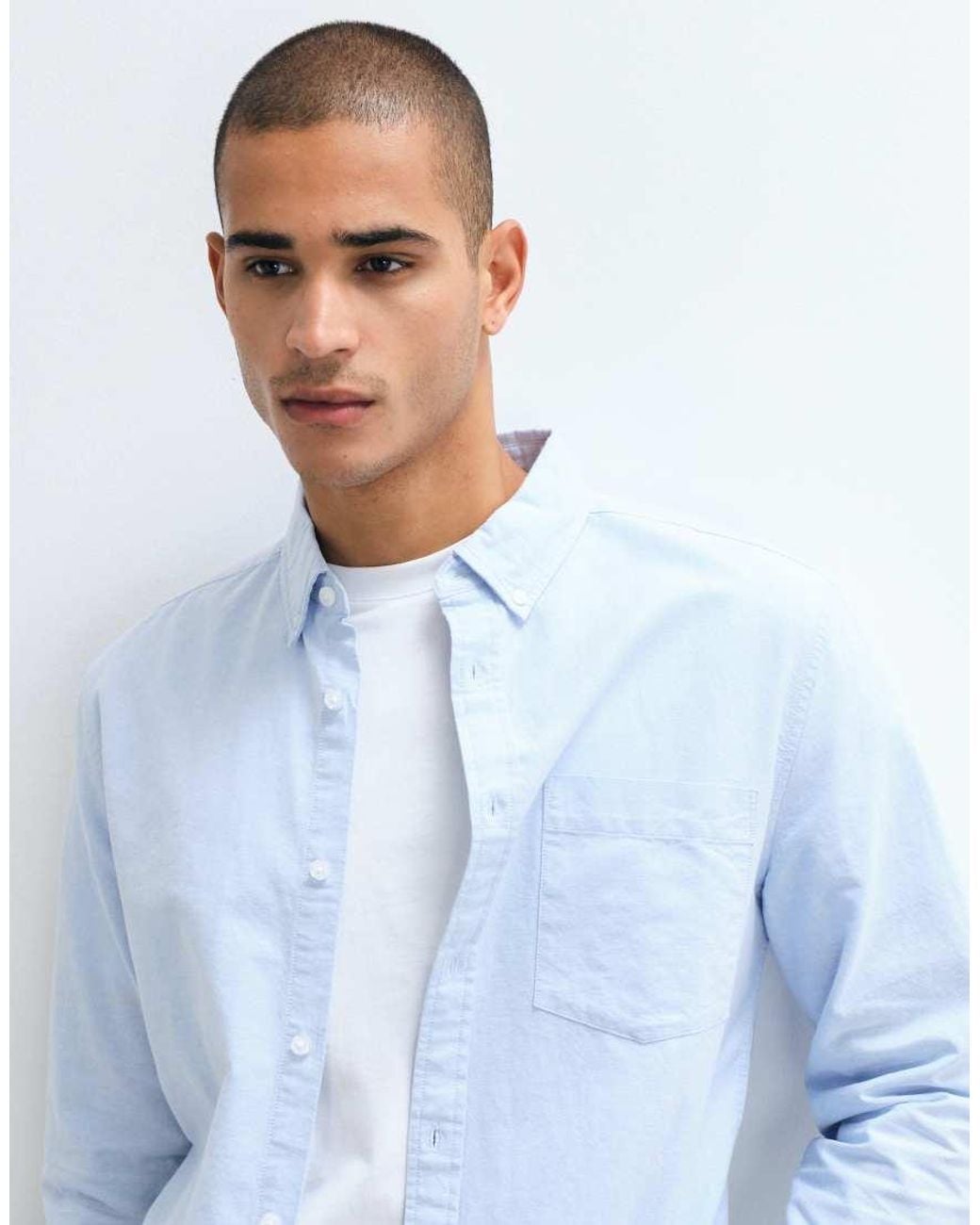 ASOS Blue Regular Fit Oxford Shirt for men