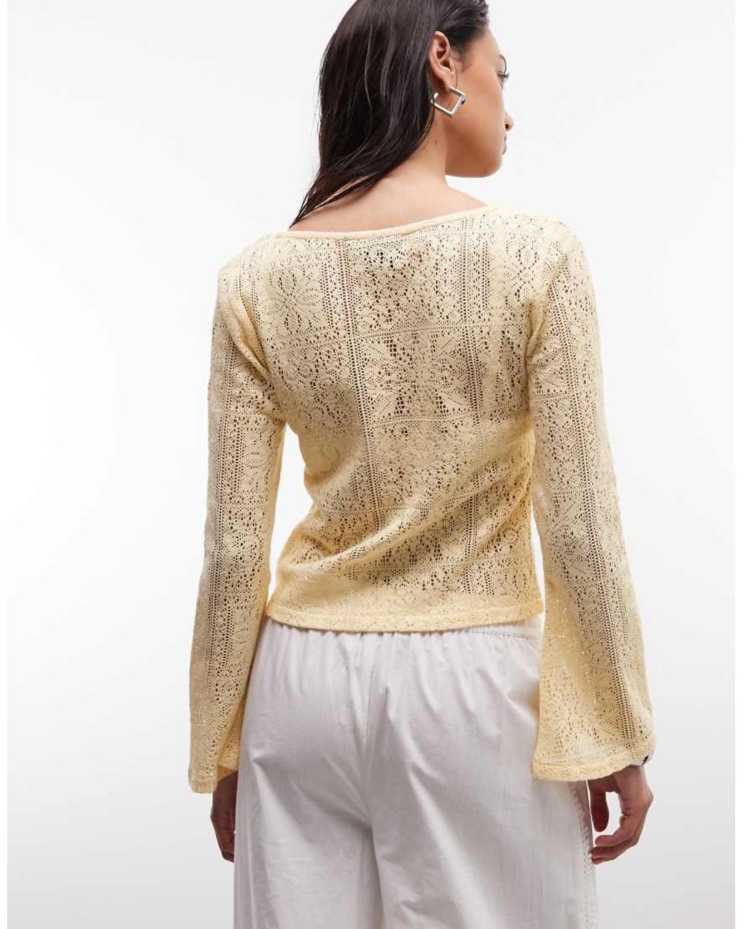 Reclaimed Vintage White Crochet Cardigan