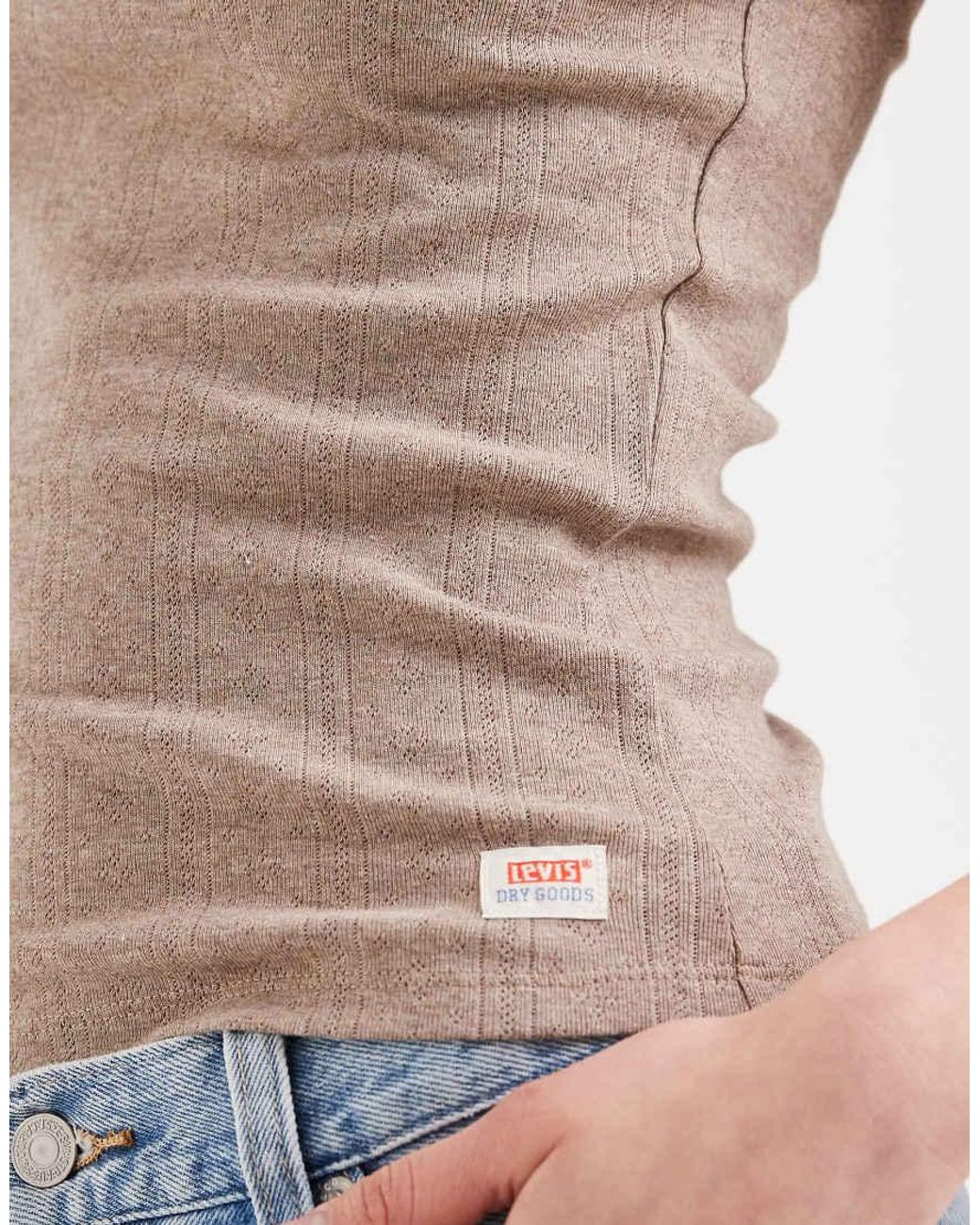 Levi's Blue Dry Goods Pointelle Cami Top