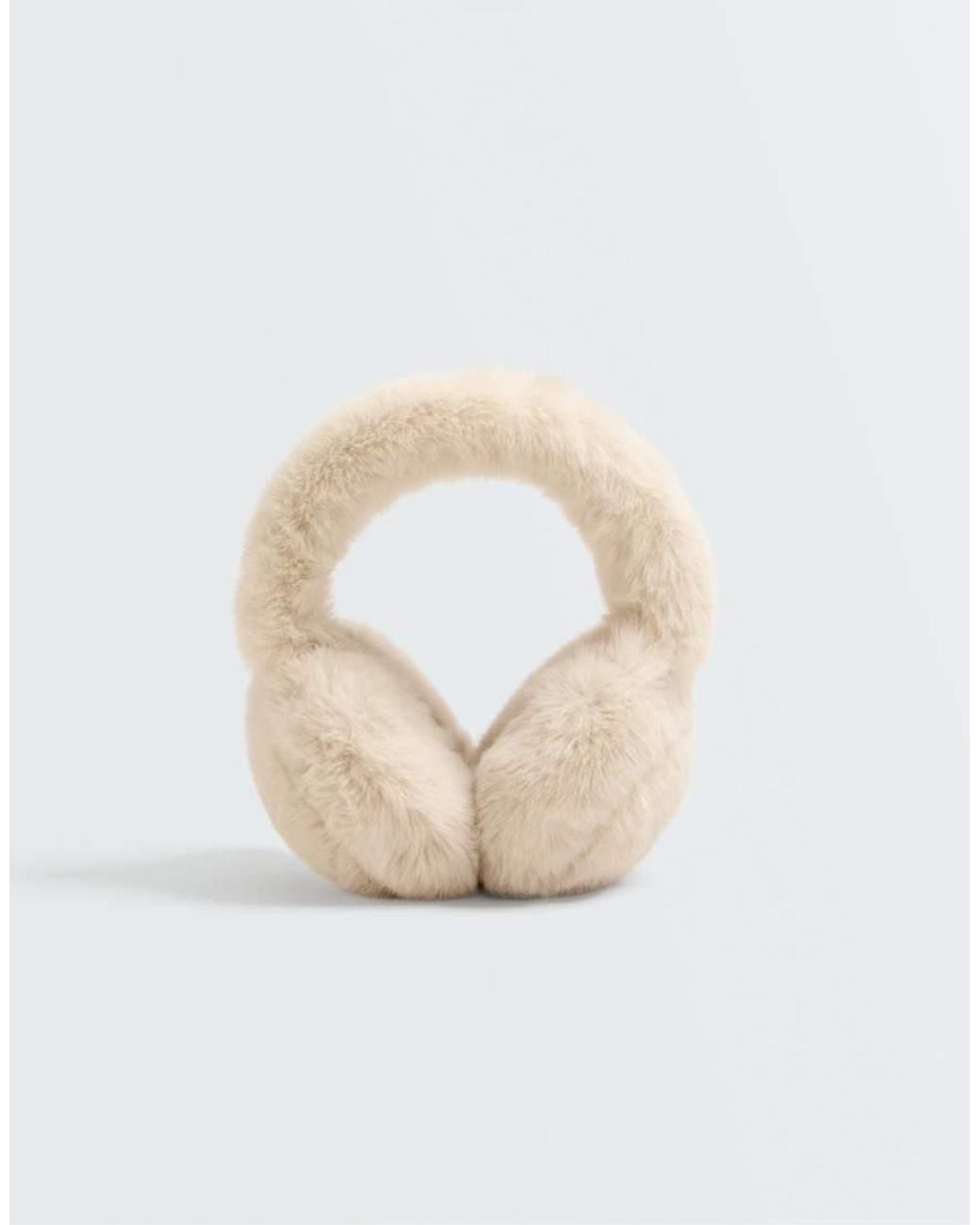 Oysho White Faux Fur Earmuffs