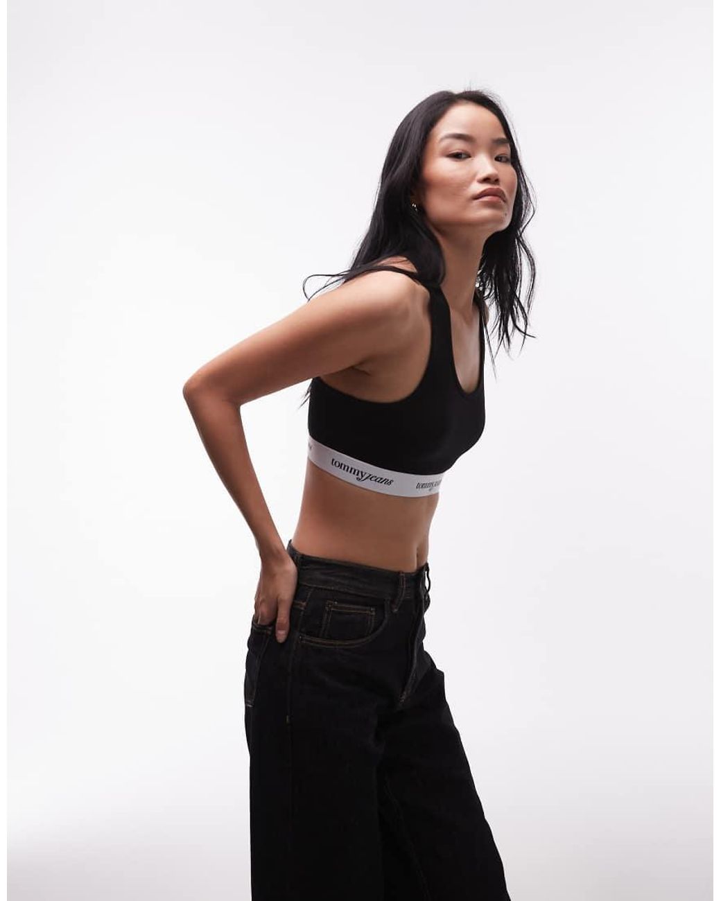 Tommy Hilfiger Black Logo Tape Bralette