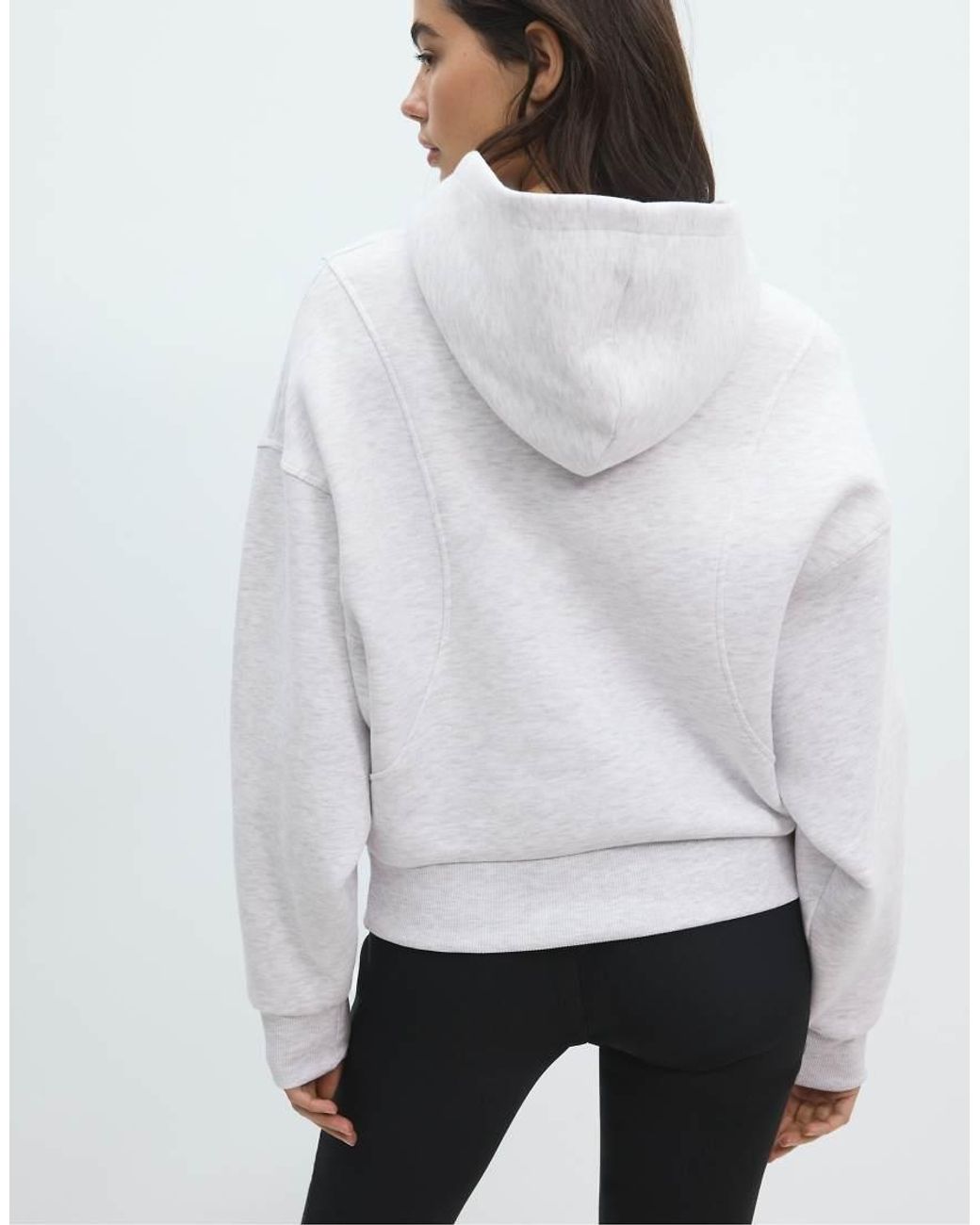 Stradivarius Gray Printed Text Hoodie
