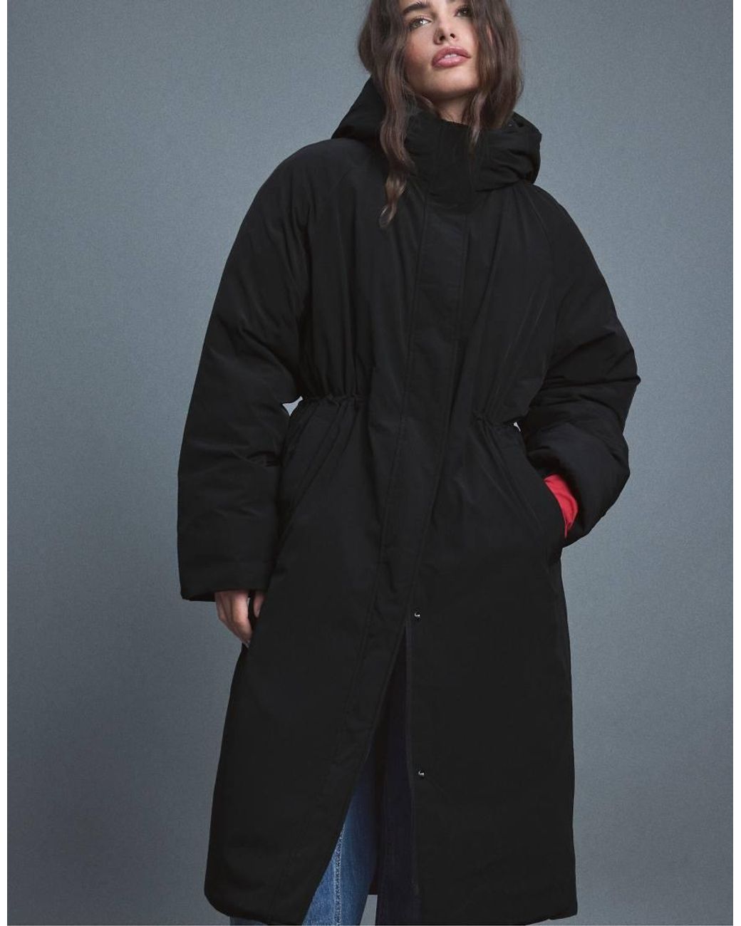 Stradivarius Blue Padded Parka