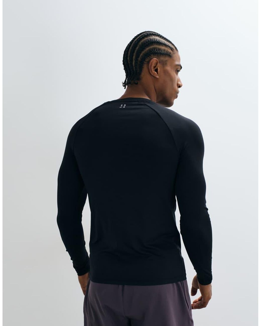 4505 Blue Icon Active Quick Dry Muscle Fit Base Layer Training Long Sleeve Top for men