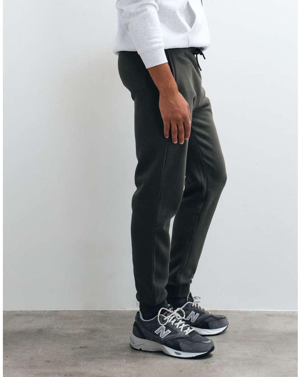 Only & Sons White Cuffed joggers for men