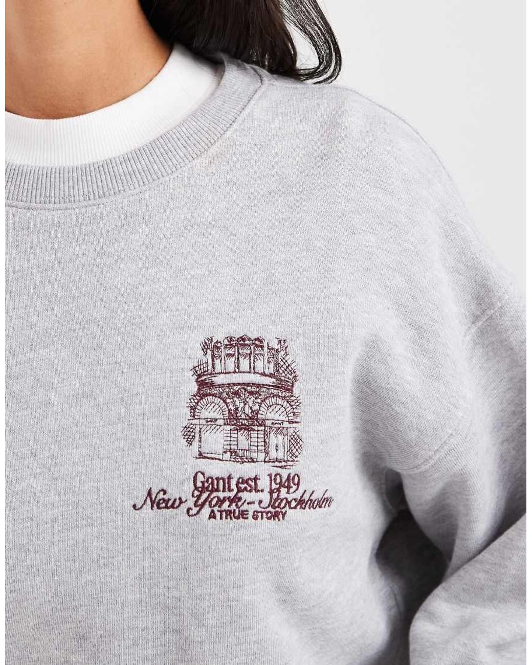 Gant White Logo Sweatshirt