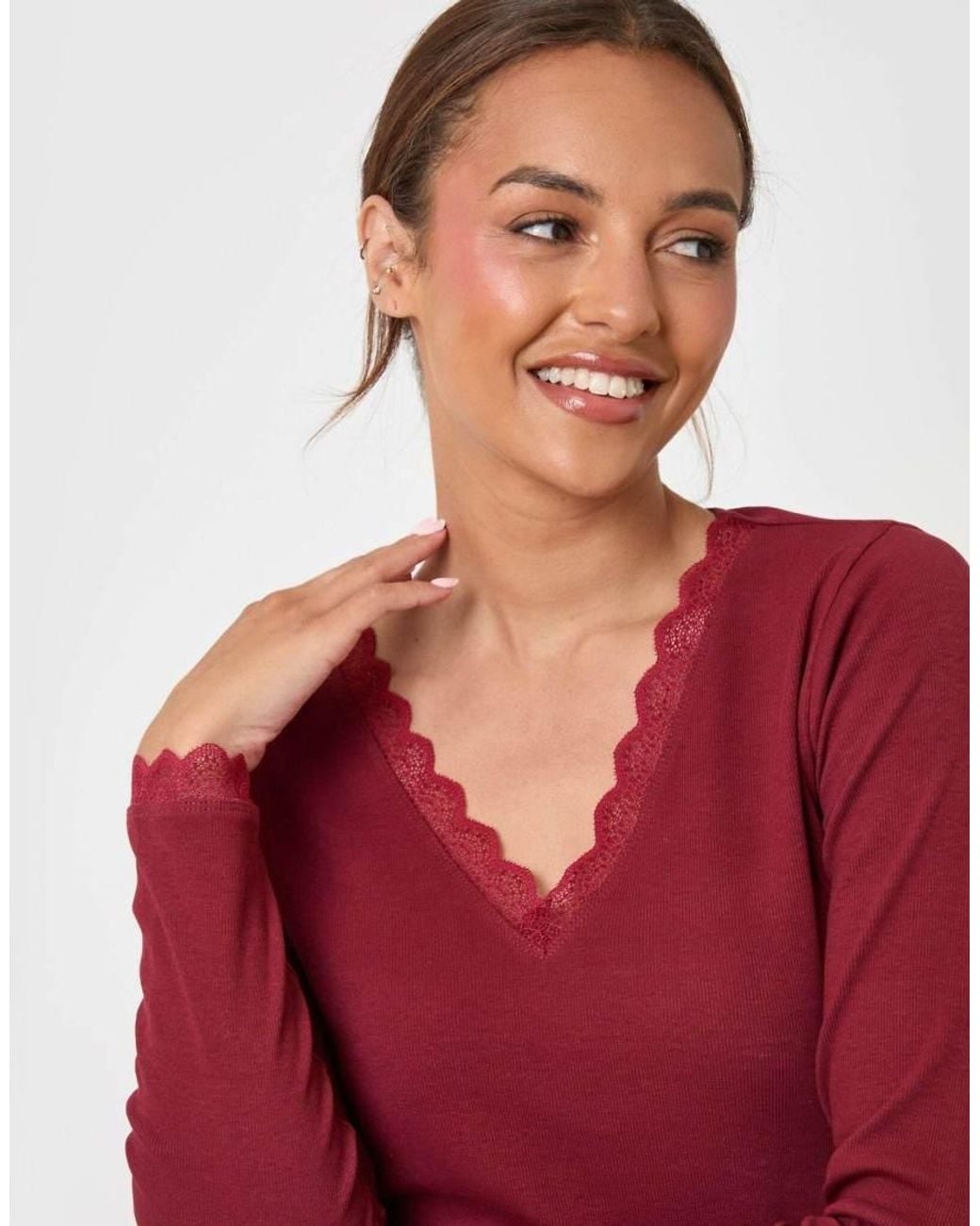 Threadbare Pink Petite V Neck Top & Flannel Bottoms Pyjama Set