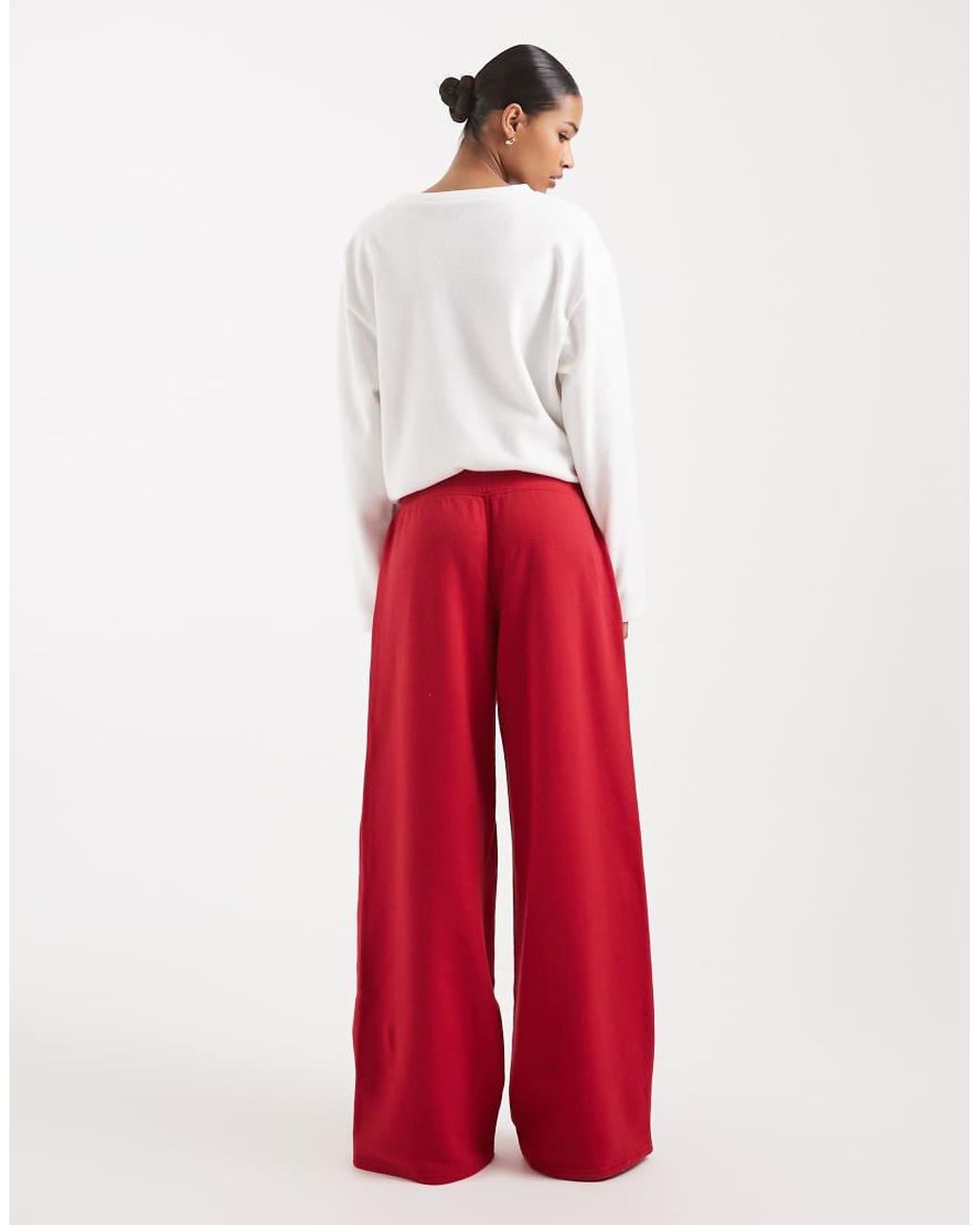 Hollister Red 'sweet As Sugar' Low Rise baggy Graphic Trackies