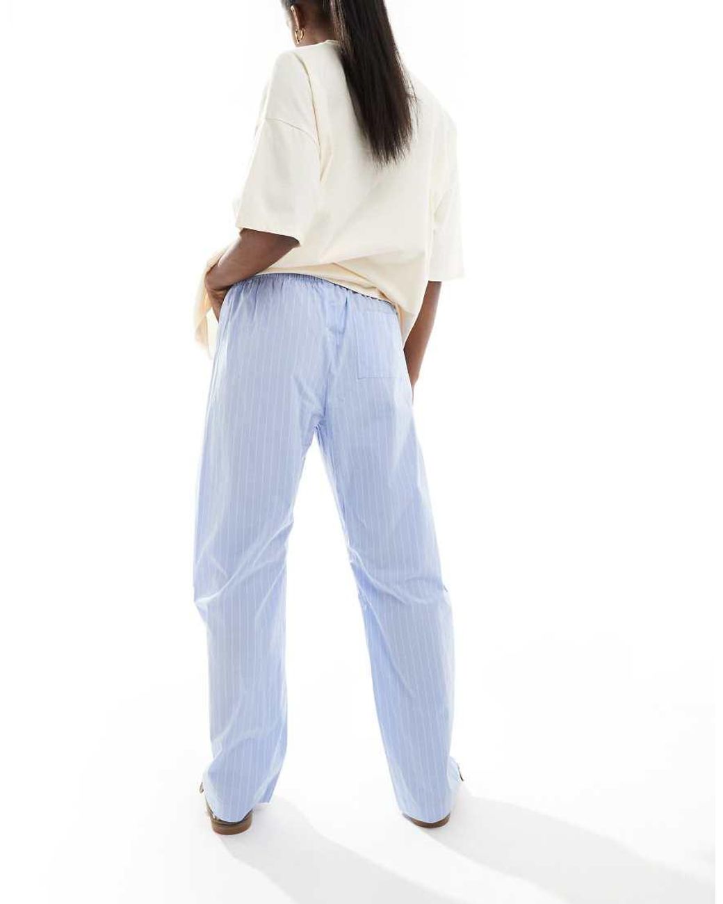 Cotton On Blue Striped Boyfriend Boxer Pyjama Trousers