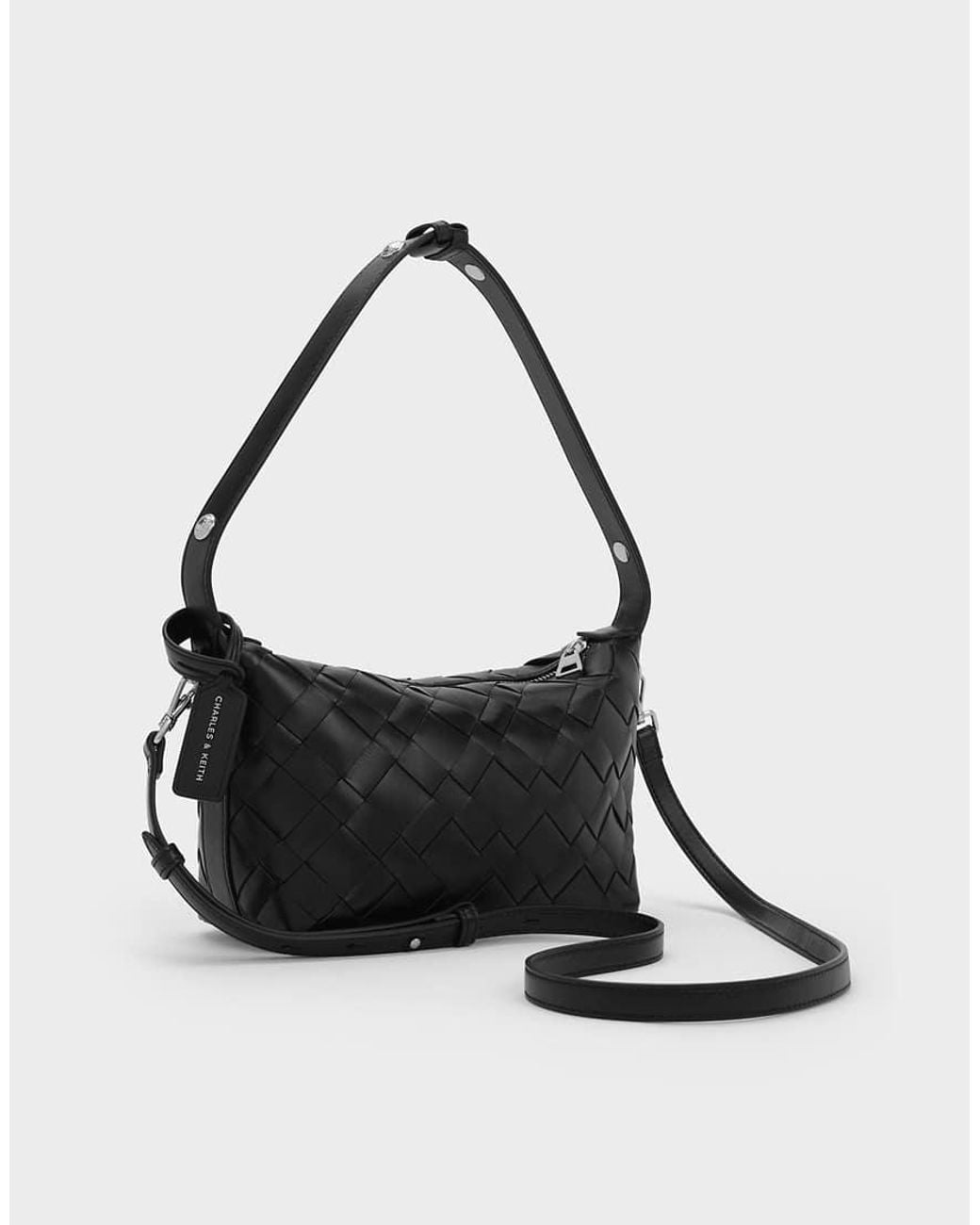 Charles & Keith Metallic Ivette Woven Shoulder Bag