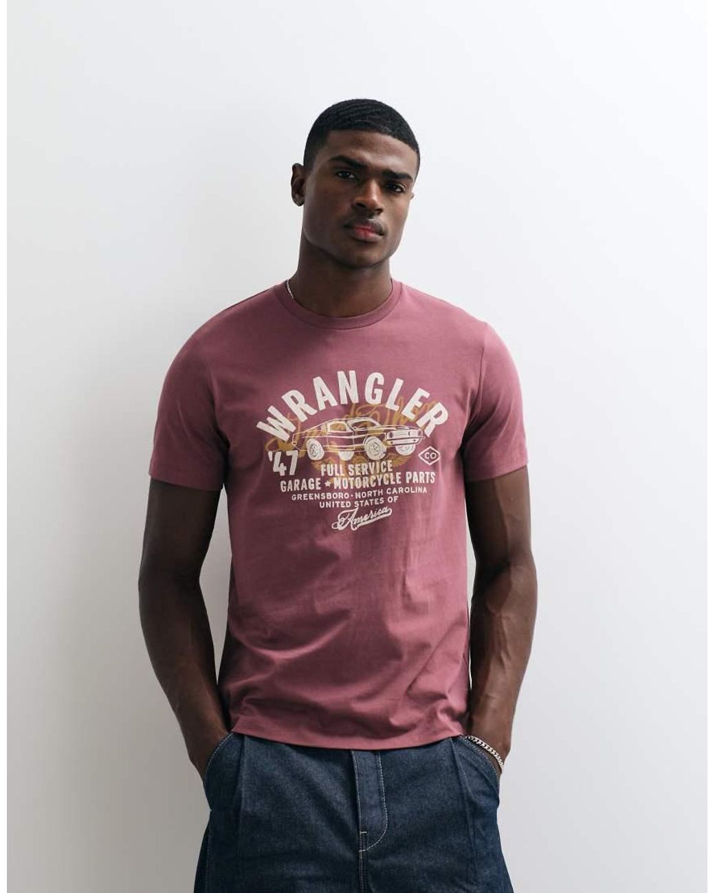 Wrangler Purple Americana Tee for men