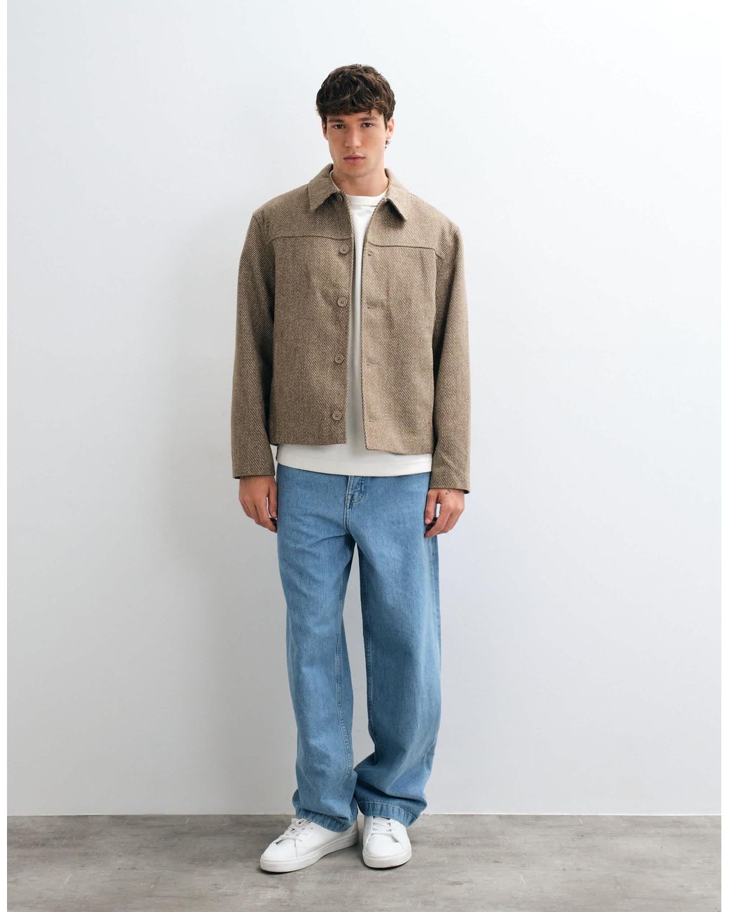 ASOS Natural Wool Look Jacket for men
