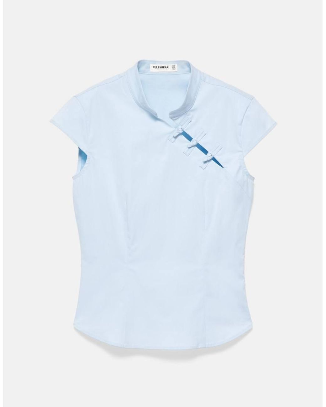 Pull&Bear White Poplin Toggle Shirt
