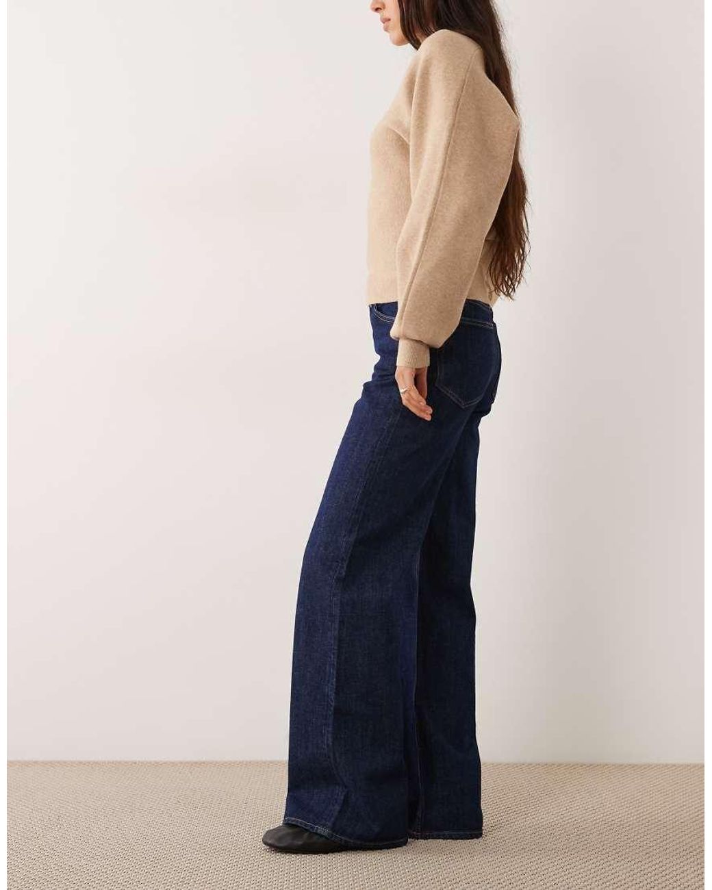 ARKET Blue Lupine High Rise Wide Leg Jeans