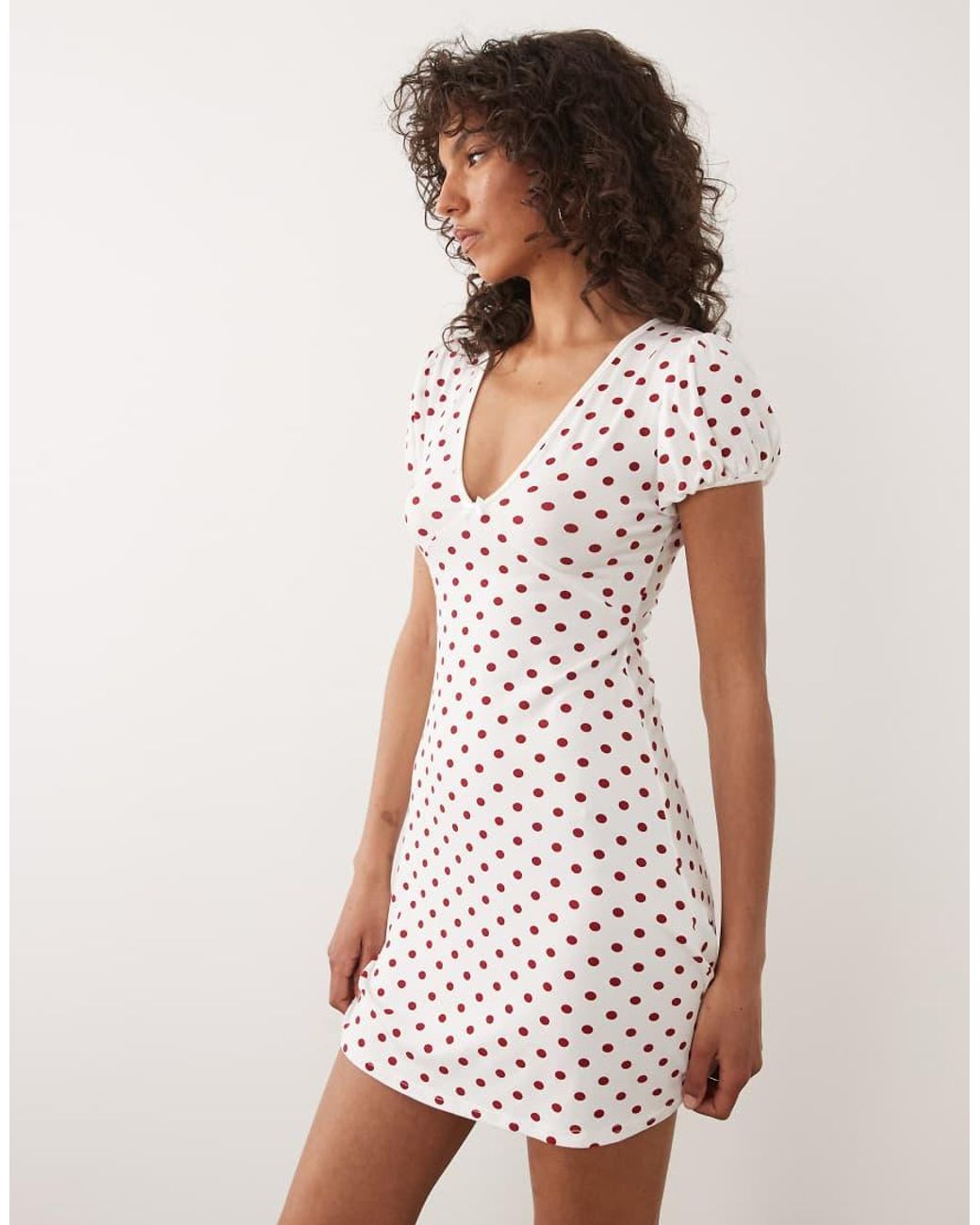 Miss Selfridge Natural V-neck Mini Dress