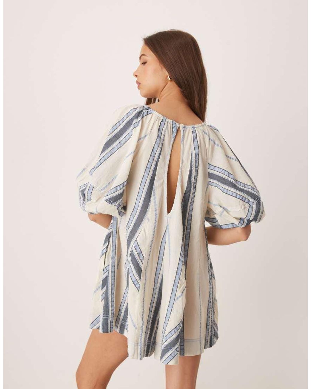 Free People Natural Bop Around Romper