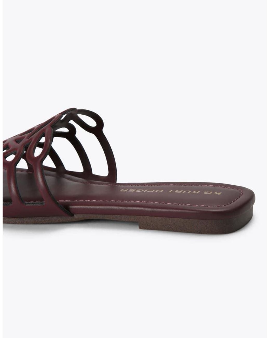 KG by Kurt Geiger White Royale Flat Sandals
