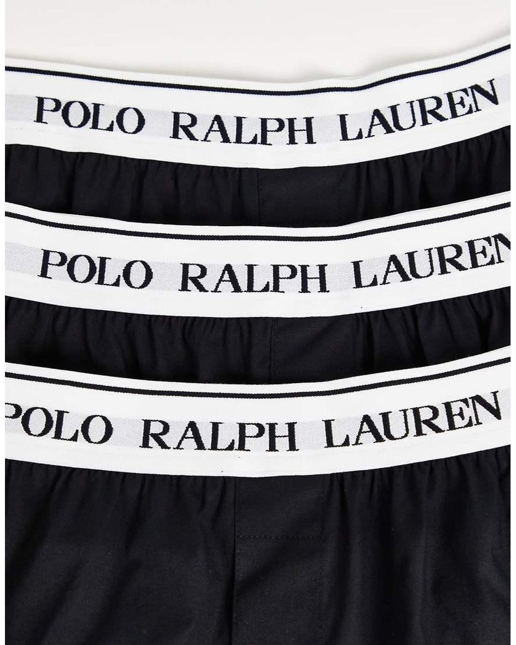 Polo Ralph Lauren Black 3 Pack Woven Boxers for men
