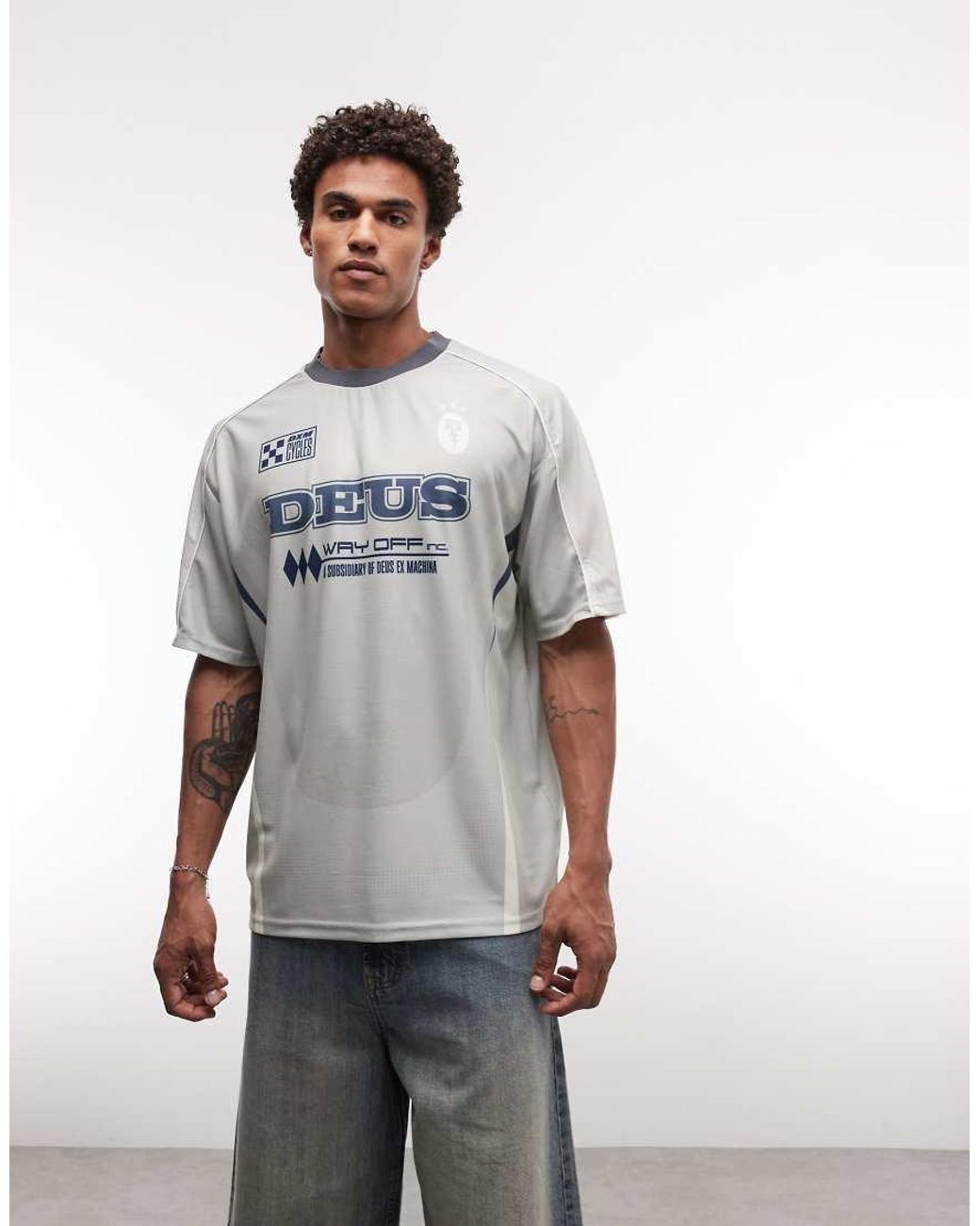 Deus Ex Machina Gray Enduro Moto Logo Jersey for men