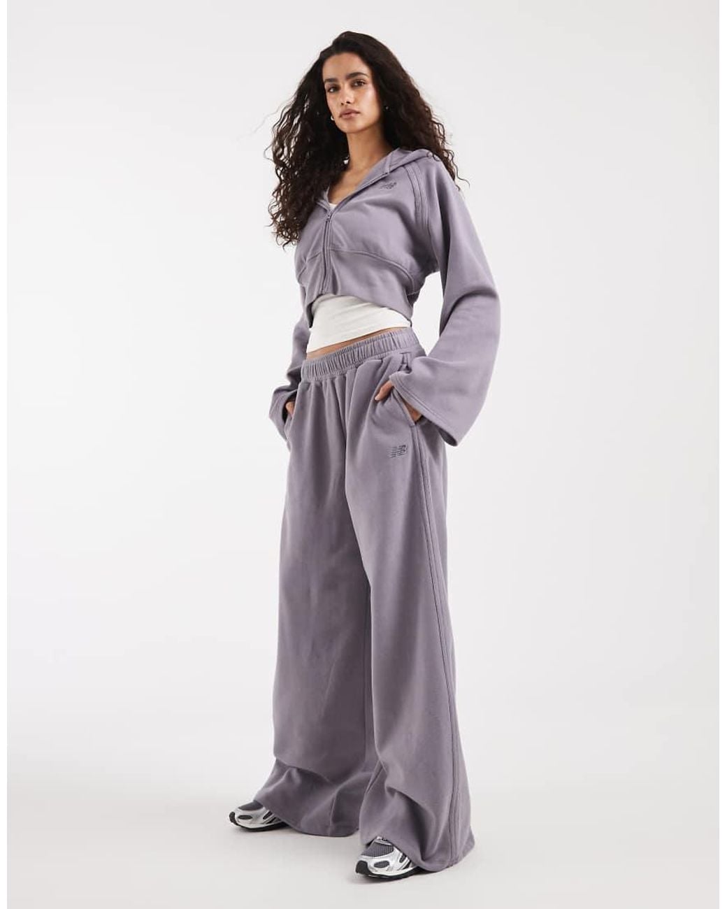 New Balance Purple Brushed Coastal Fleece Pant