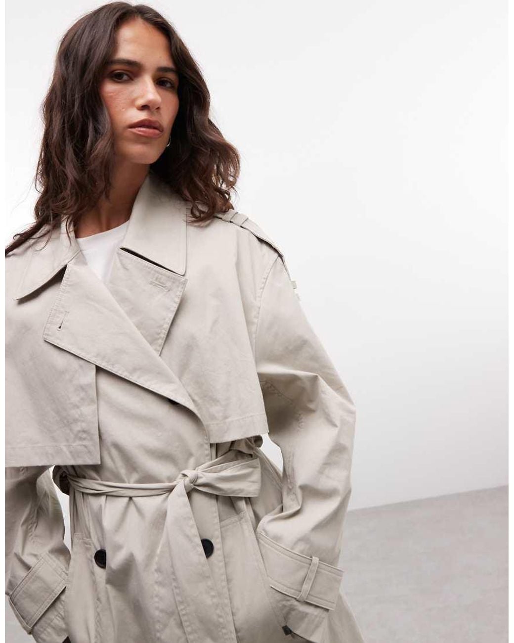 AllSaints Natural Linnie Belted Trench Coat