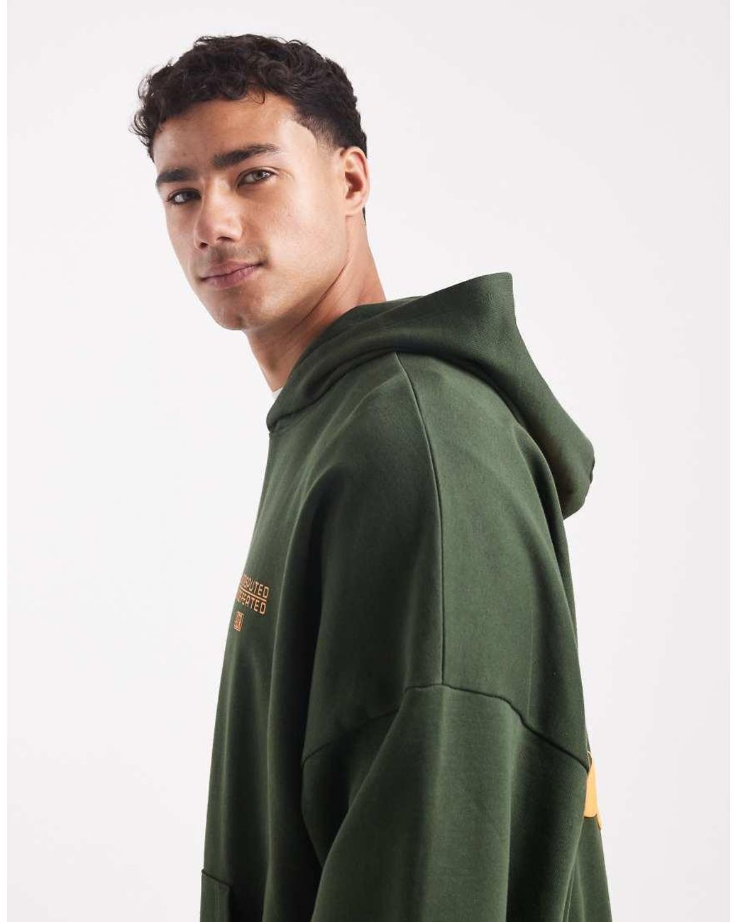 ASOS Gray Extreme Oversized Hoodie With Bubble Print for men