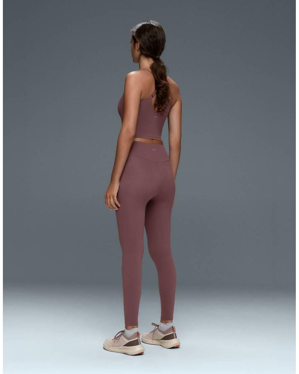Oysho Gray Comfortlux High-waisted Ankle-length leggings
