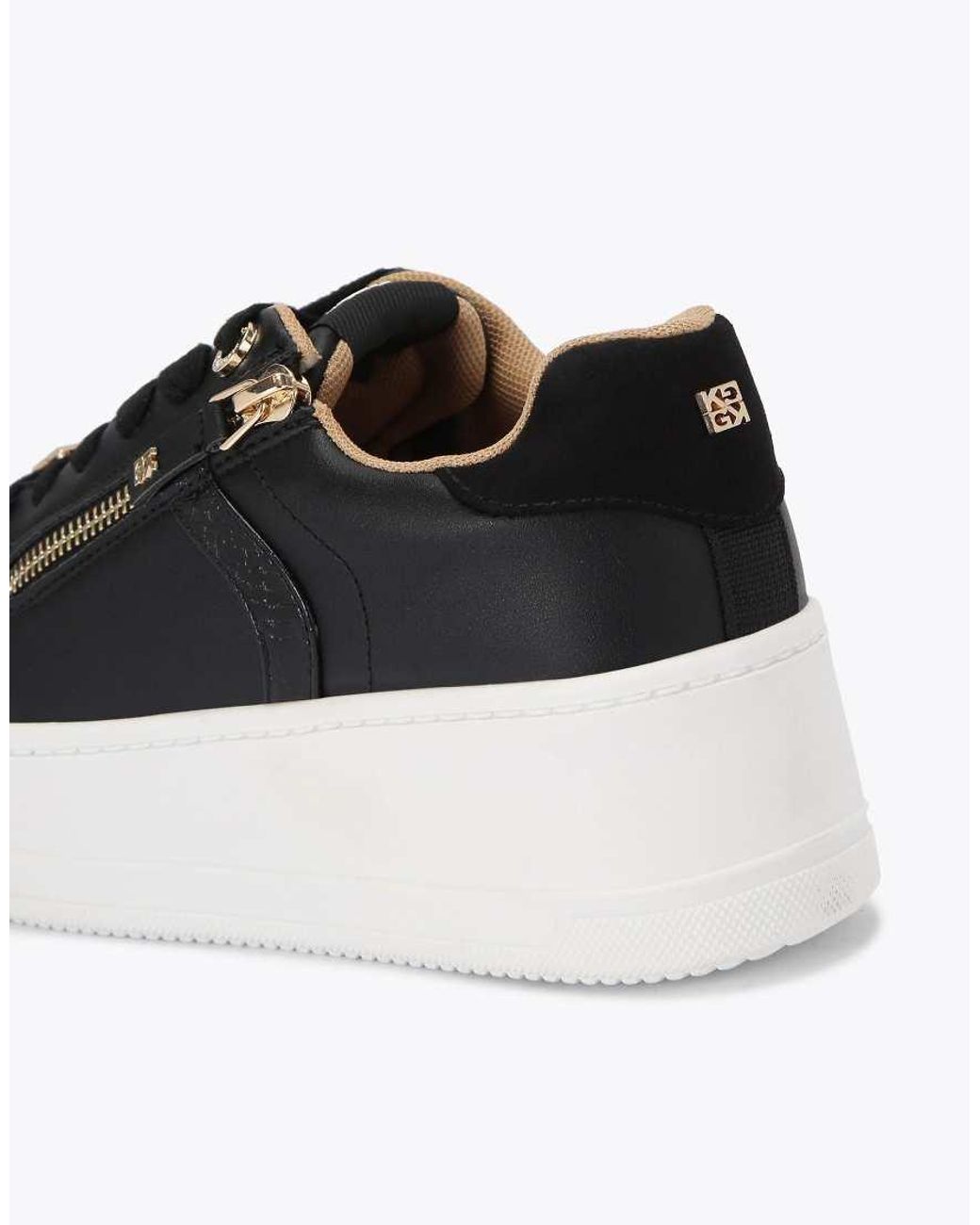 KG by Kurt Geiger Black Lottie Lace Up Trainers