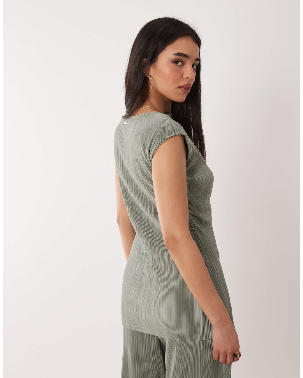 Calvin Klein Gray Plissé Tunic