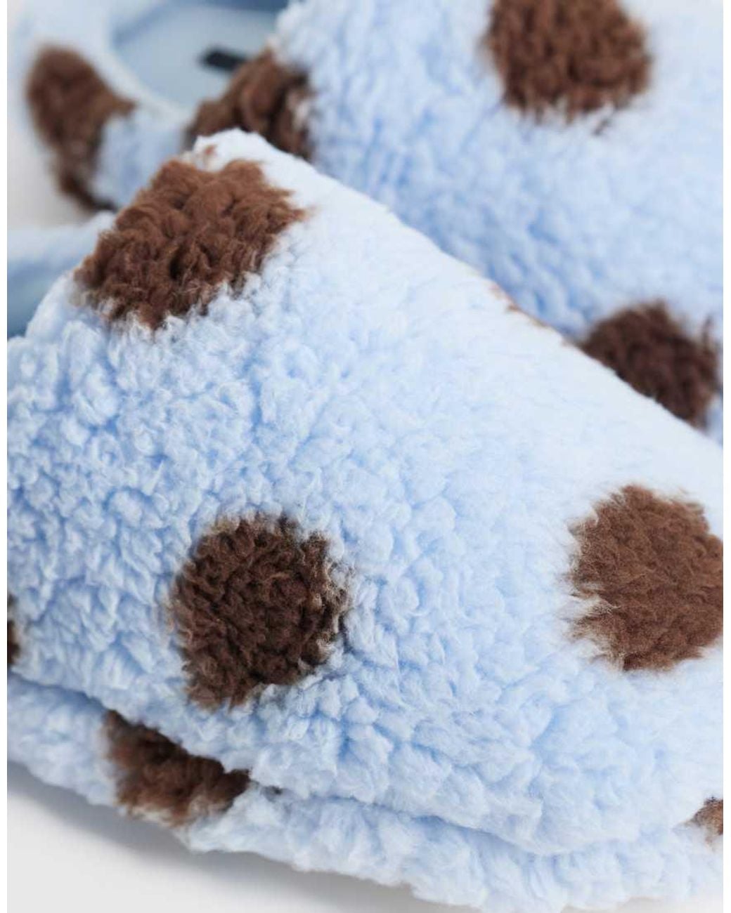 Threadbare Blue Polkadot Slippers