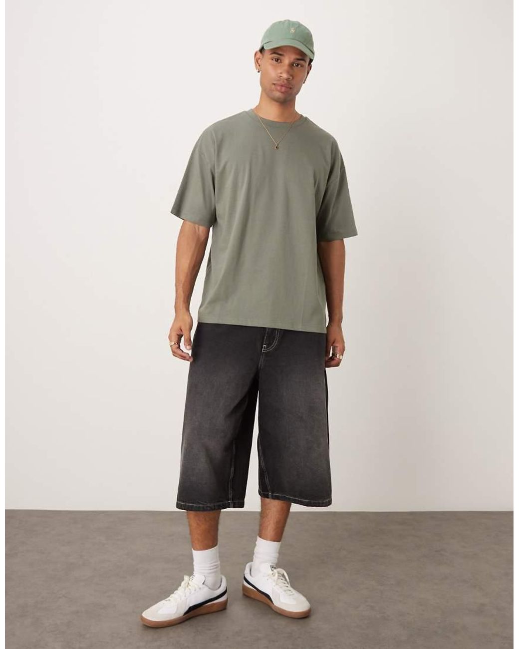 ASOS Green Oversized T-Shirt With City Graphic for men