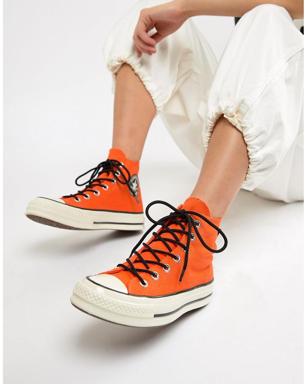 Converse X Gore tex Chuck 70 Hi Orange Waterproof Sneakers Lyst