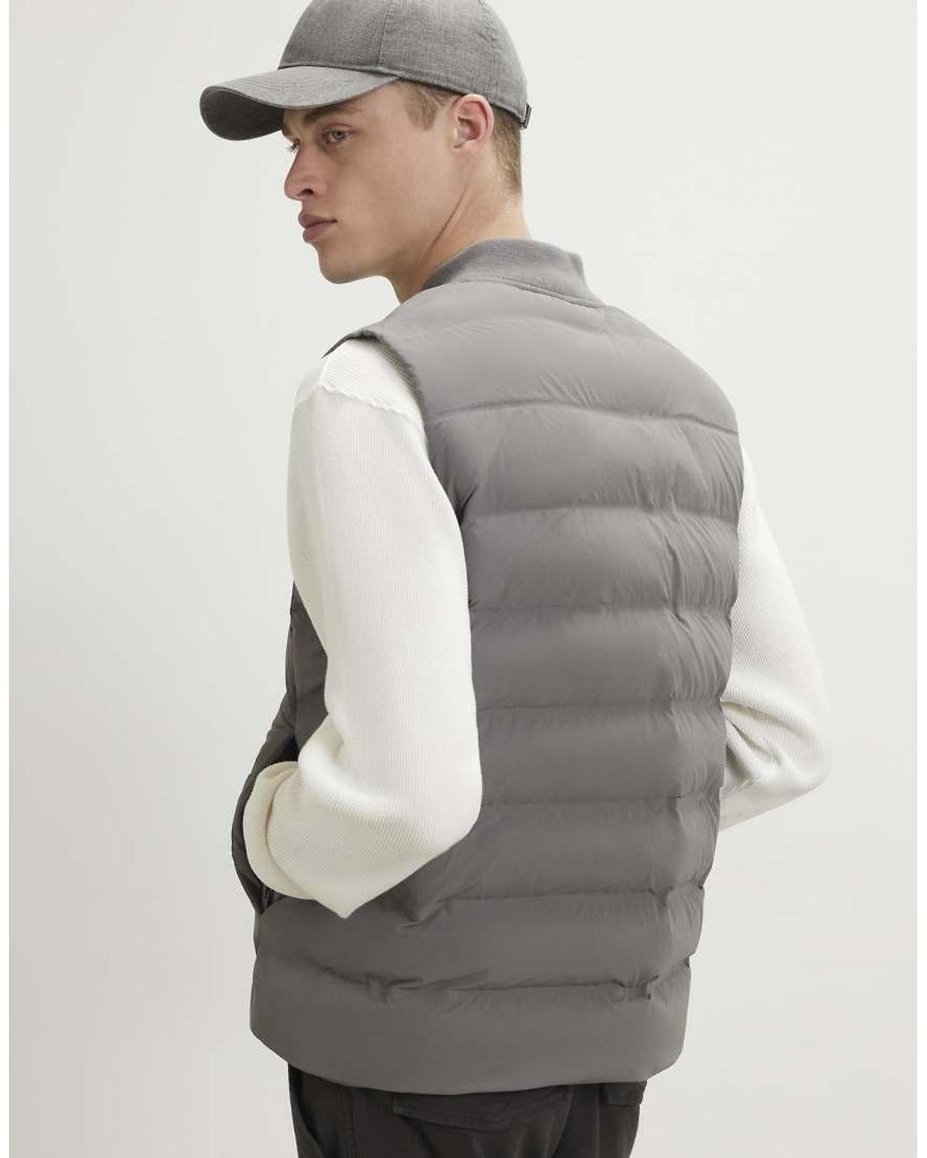 River Island Gray Muscle Fit Mcmxii Gilet for men