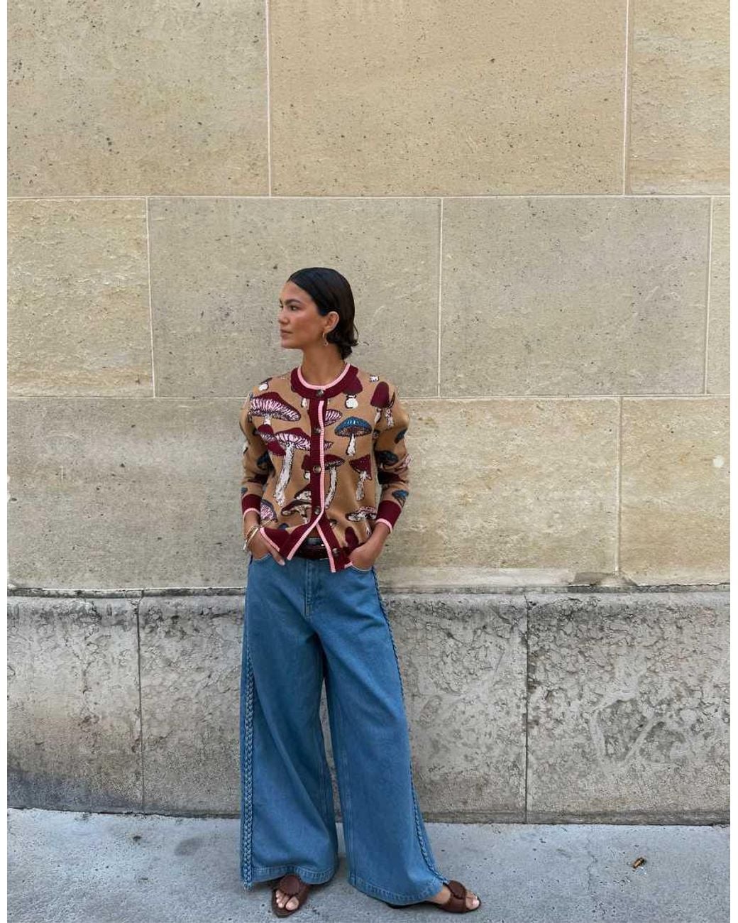 Never Fully Dressed Multicolor Knit Crew Neck Cardigan