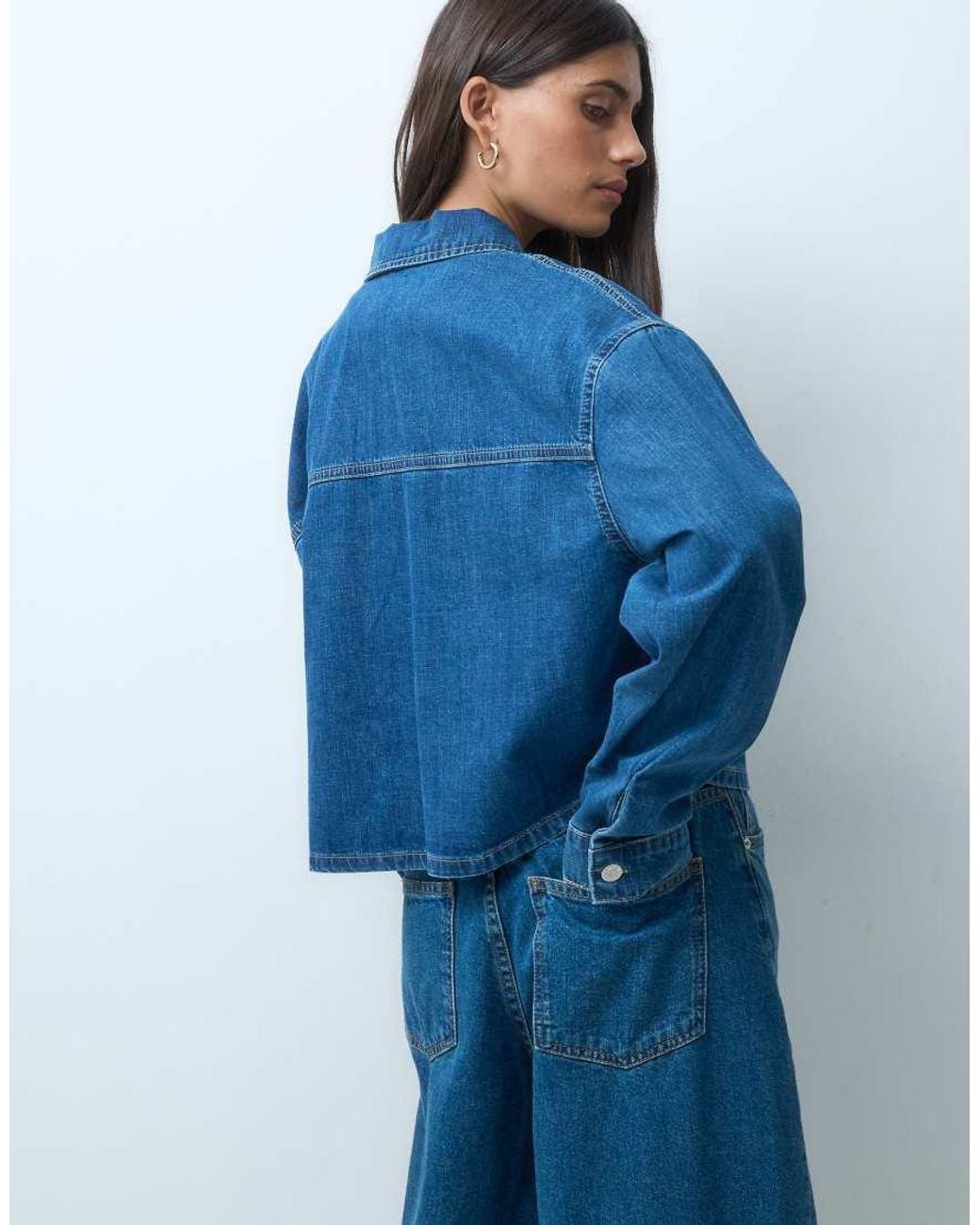ASOS Blue Denim Utility Shacket