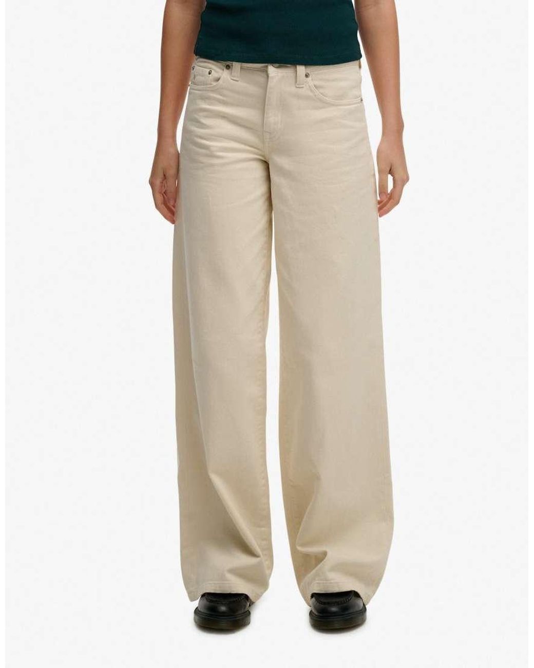 Superdry Natural Mid Rise Baggy Pants