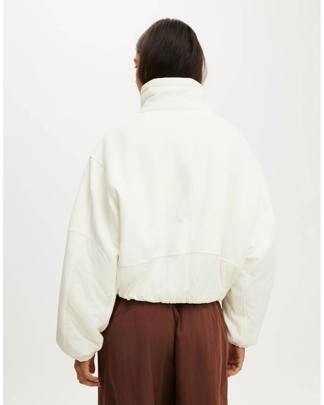 Cotton On White Polar Fleece Padded Jacket