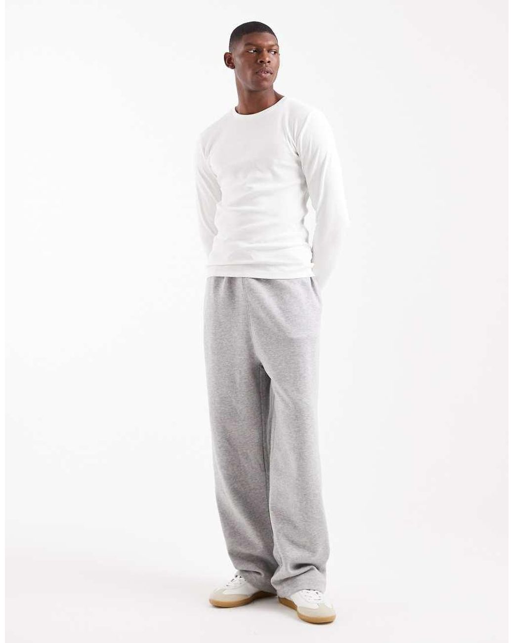 ASOS White Essentials Muscle Fit Long Sleeve T-shirt for men