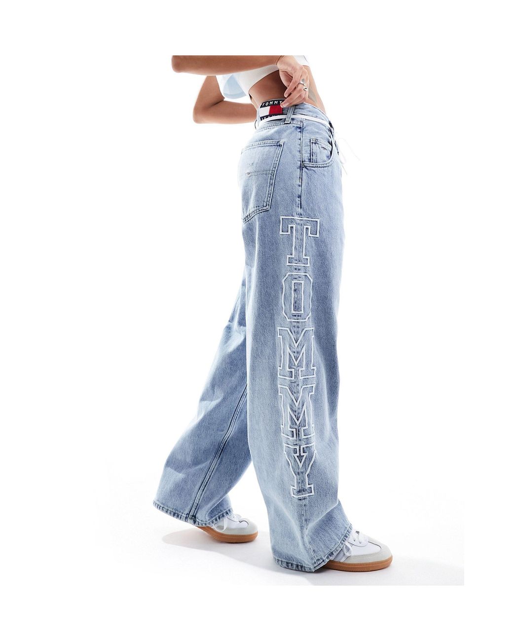 Tommy Hilfiger – daisy – weite jeans in Blau | Lyst DE