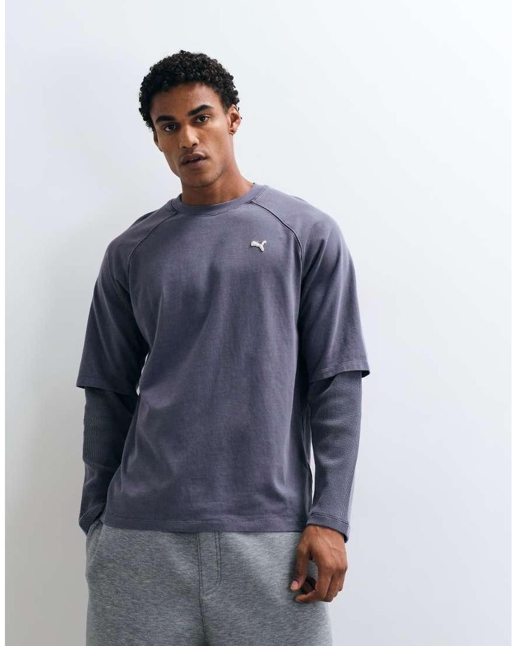 PUMA Blue Select Essentials Double Layer Tee for men