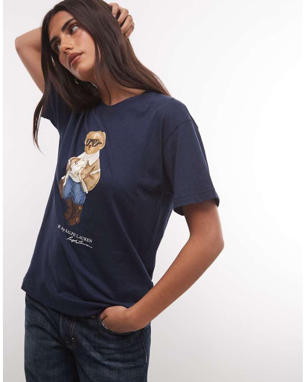Polo Ralph Lauren Blue Winter Bear Print T-Shirt