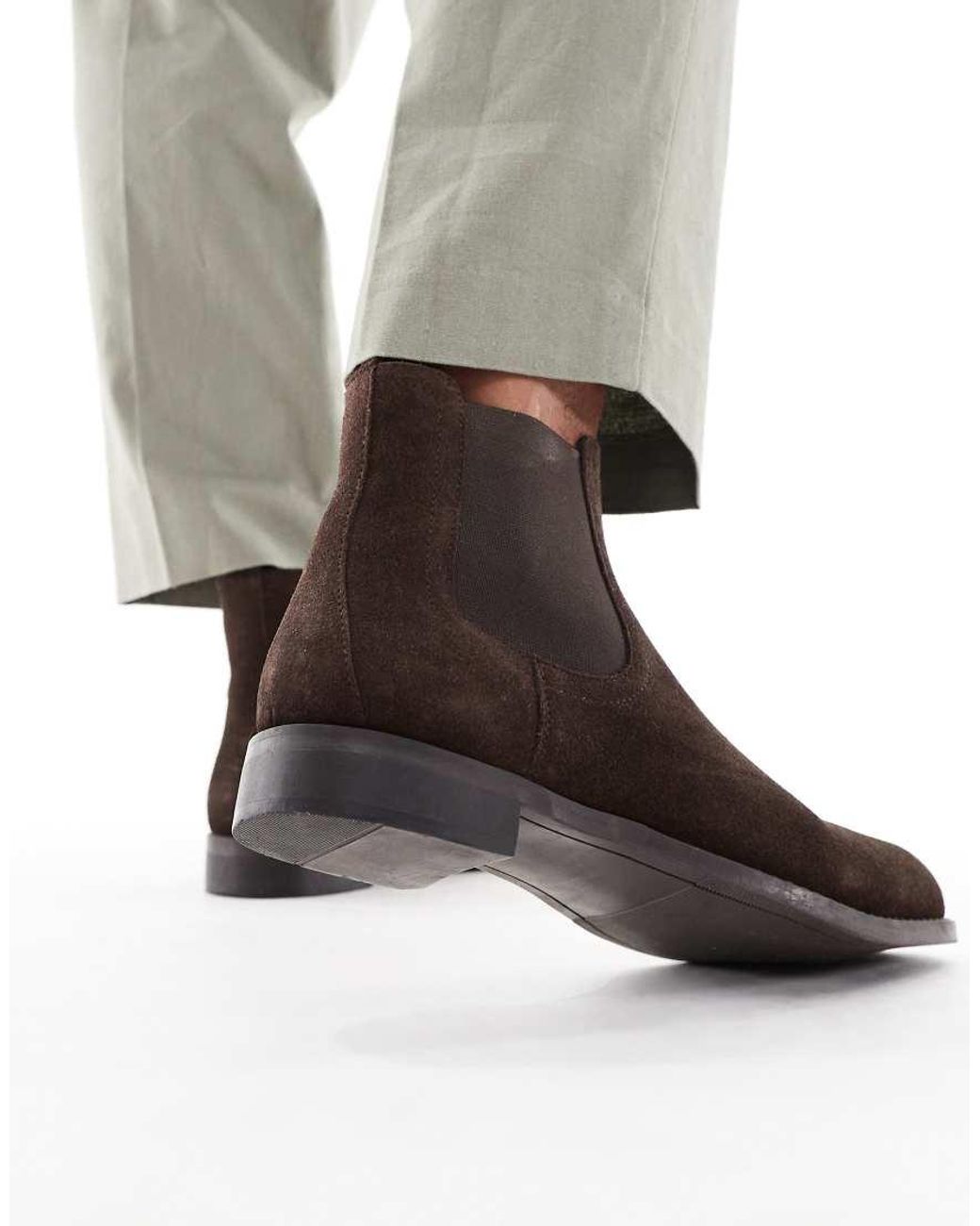 ASOS Brown Chelsea Boots for men