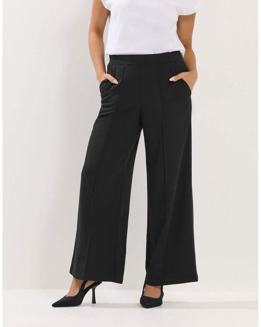 PixieGirl White Petite Pintuck Trousers