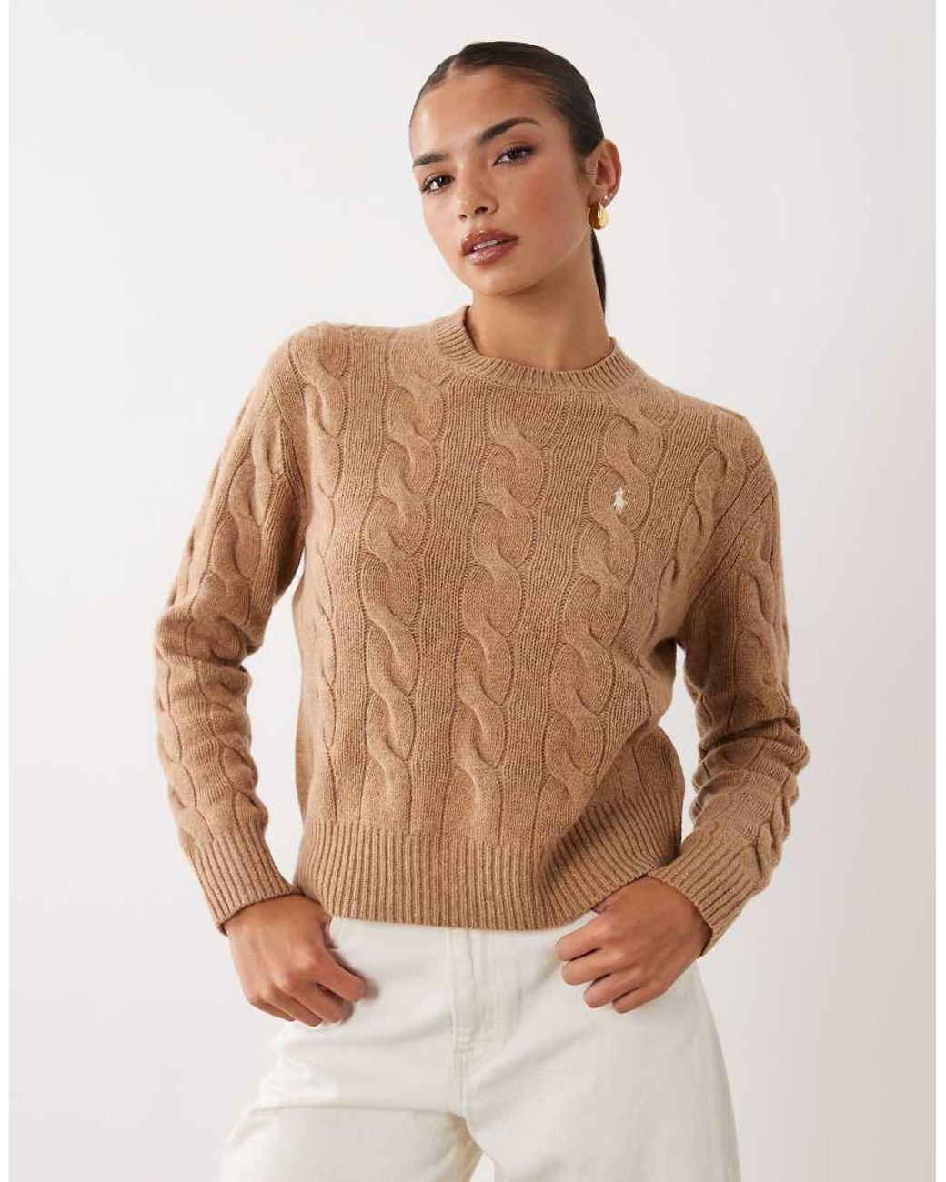 Polo Ralph Lauren Multicolor Icon Logo Straight Fit Exploded Cable Knit Jumper