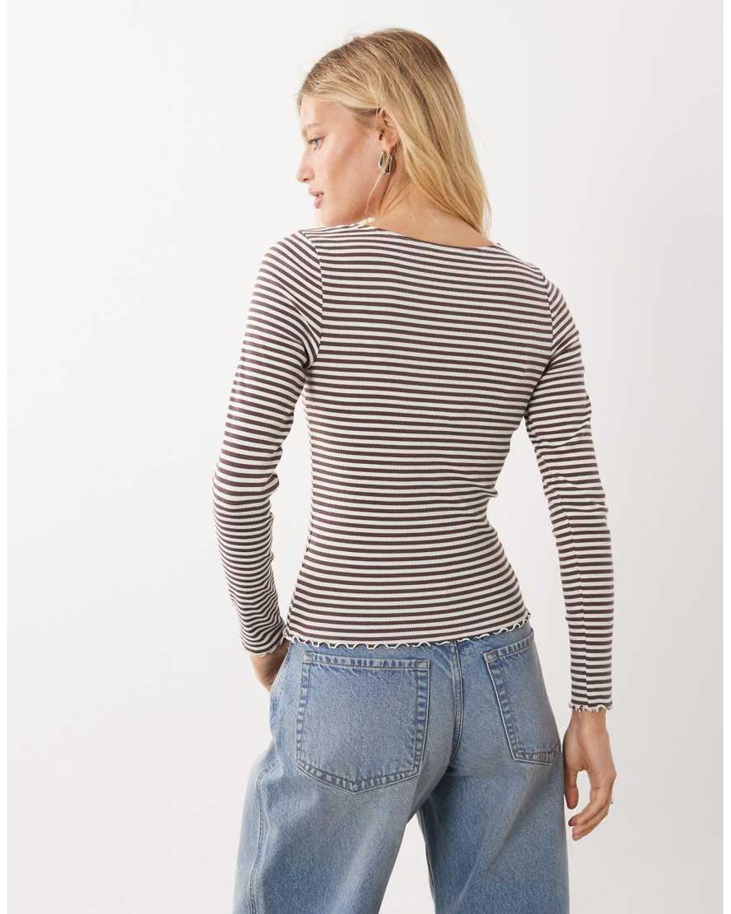 New Look White Baby Lock Long Sleeved Top
