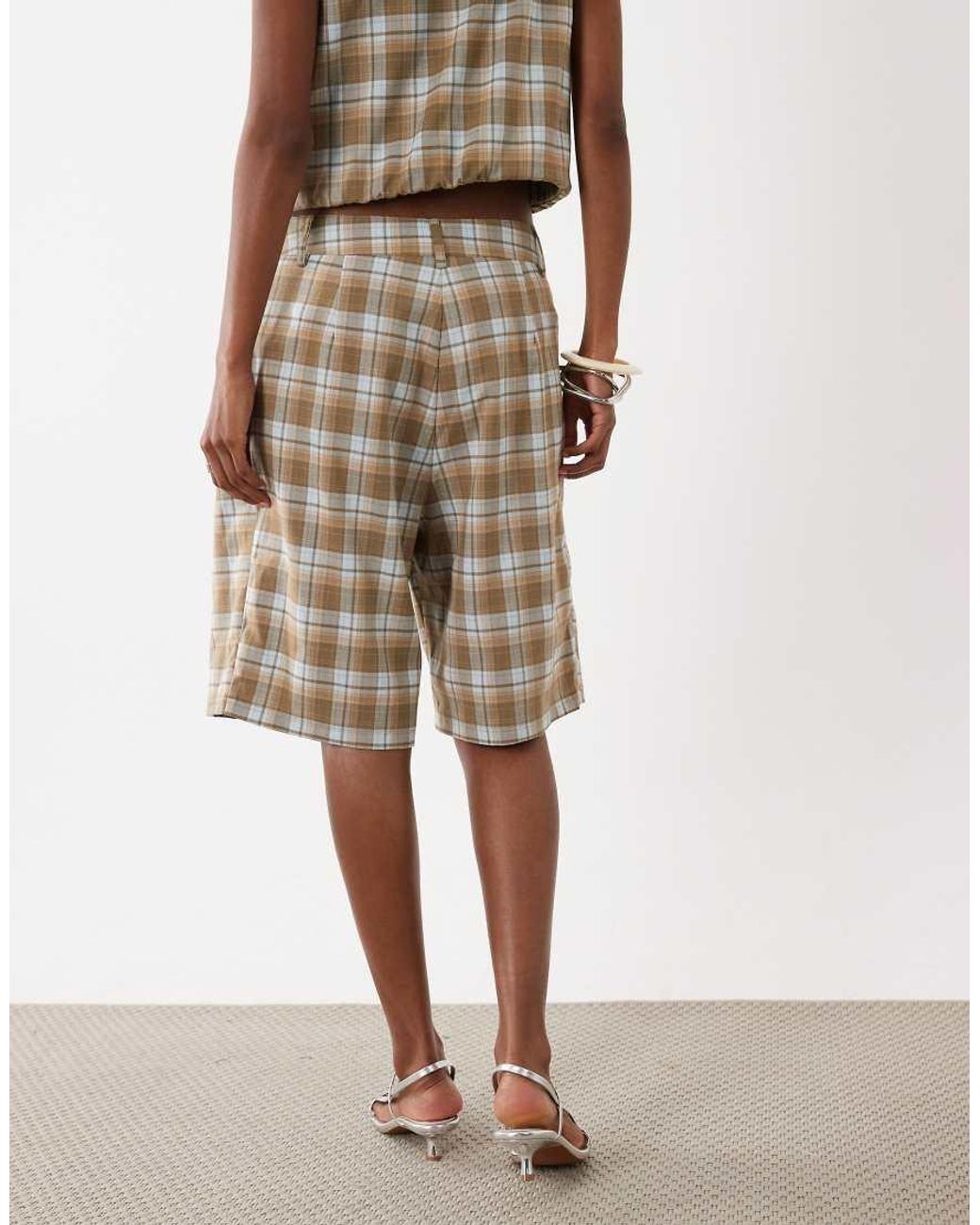 Motel Natural Ashara Check Shorts
