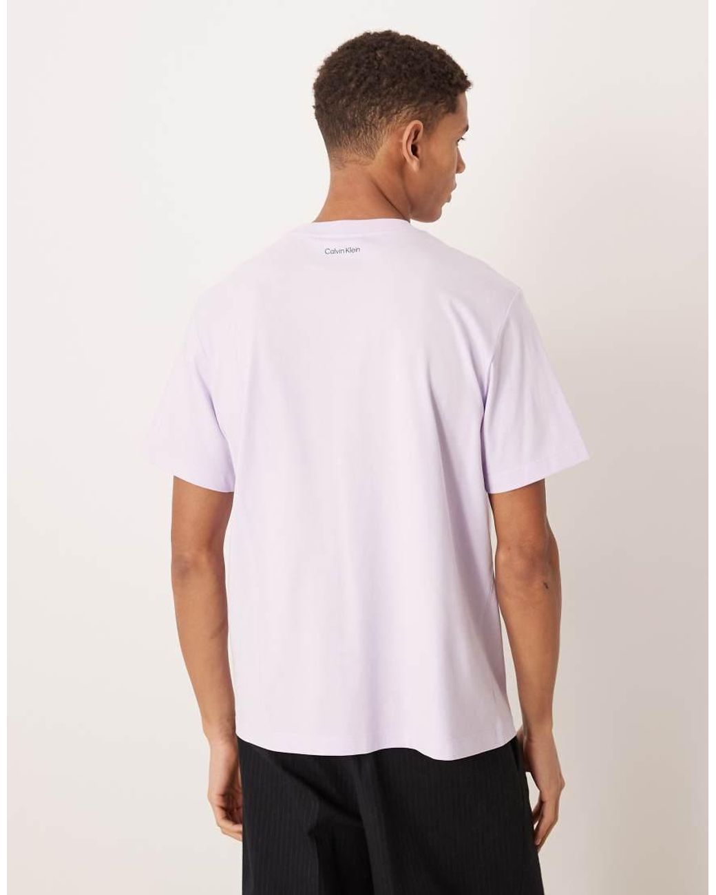 Calvin Klein Purple Graphic T-shirt for men