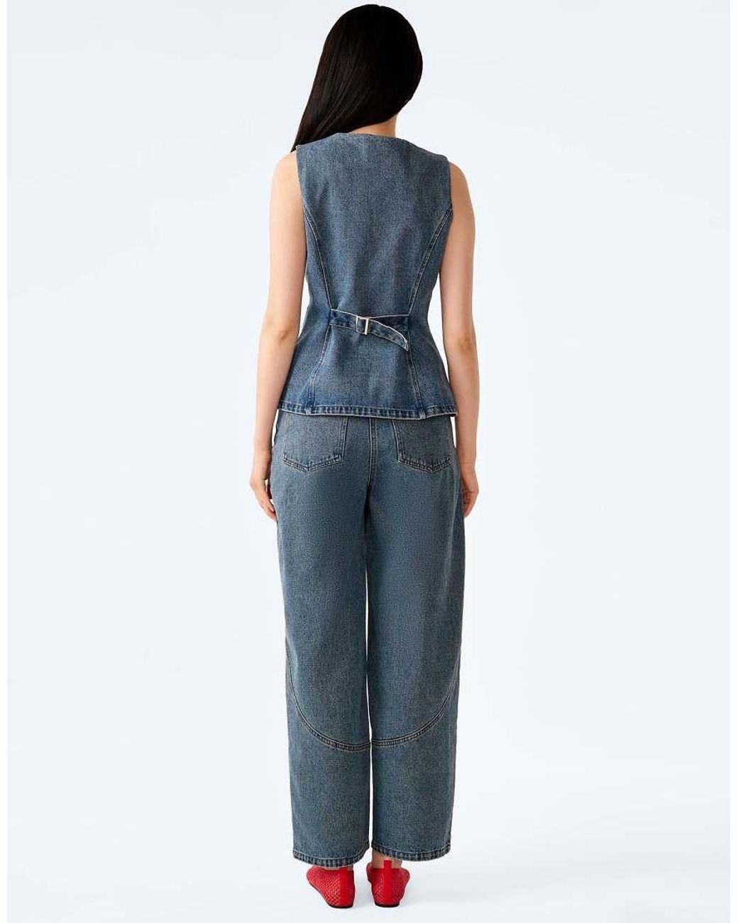 OMNES Blue Jeans Zola Mid-Rise Barrel Jean