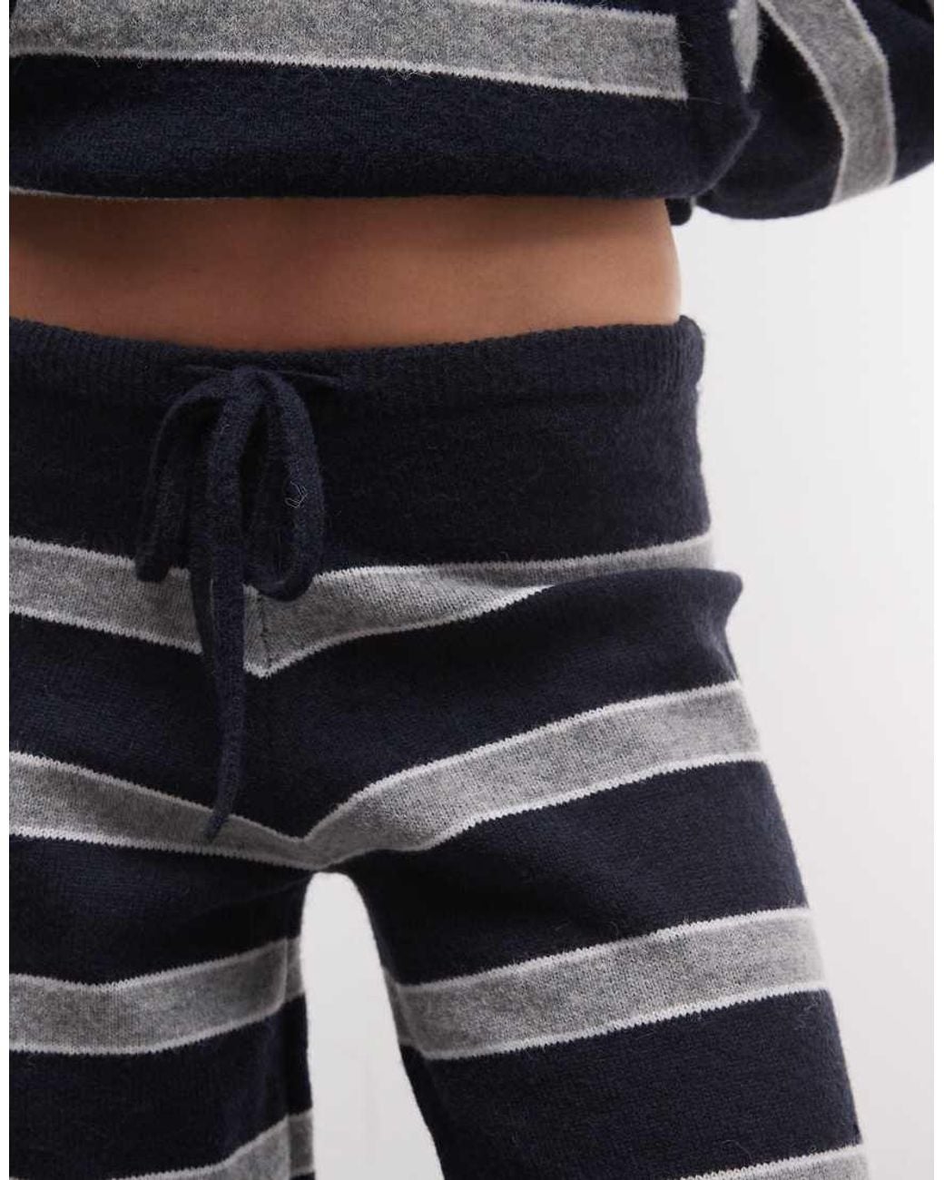 Collusion Blue Stripe Knitted Trouser Set